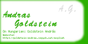 andras goldstein business card