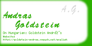 andras goldstein business card